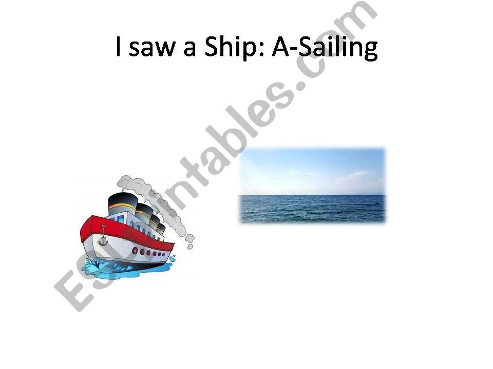 I saw a ship powerpoint