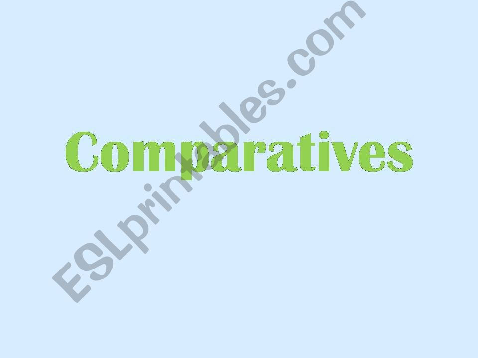 Comparatives powerpoint