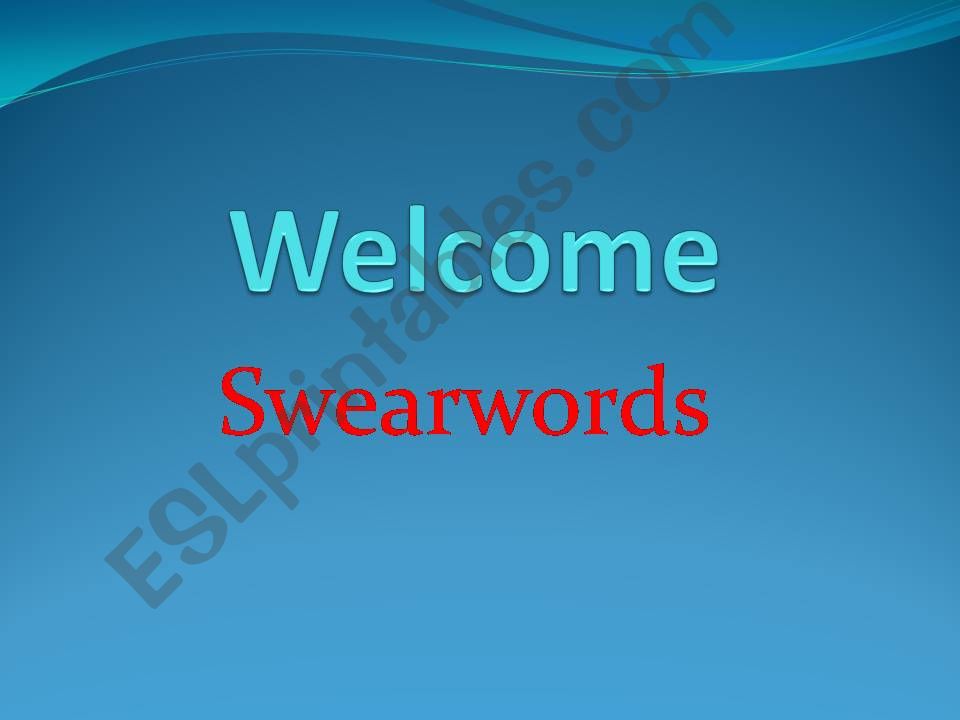 Swearwords powerpoint
