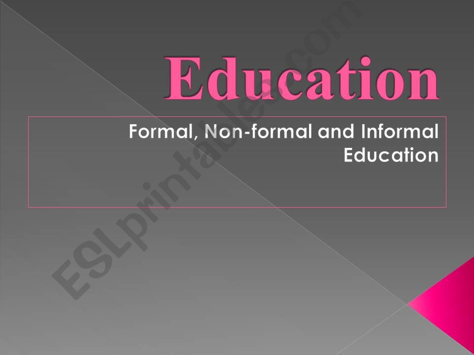 Types of Education  powerpoint