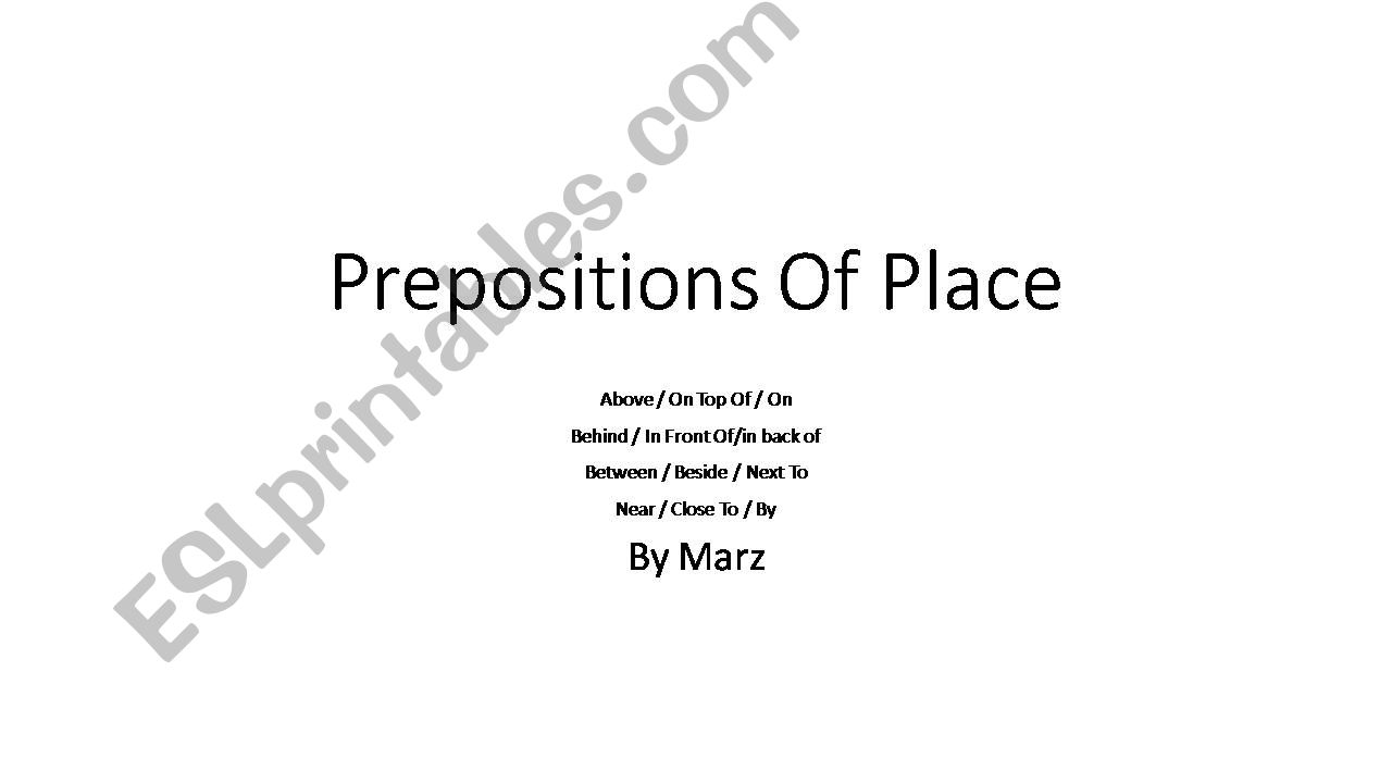 preposition of place,difference between them