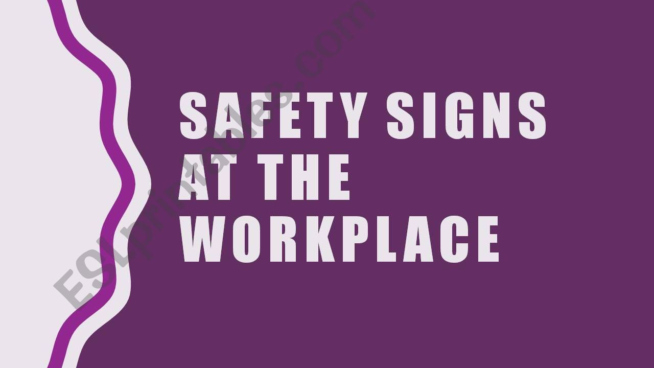Health and Safety Signs powerpoint