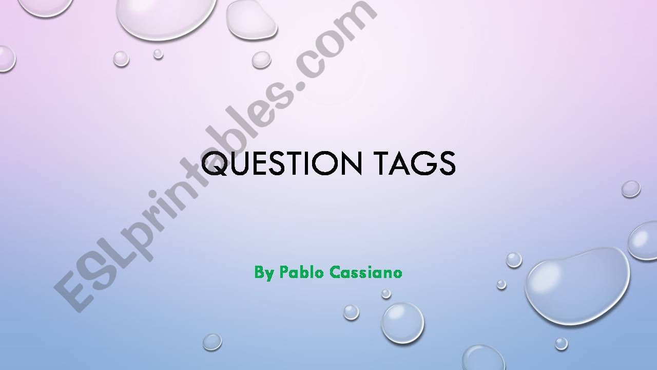 question tags powerpoint