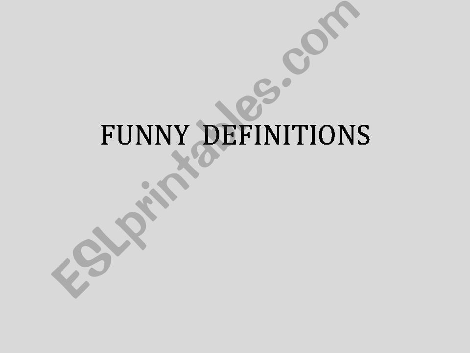 Funny Definitions powerpoint