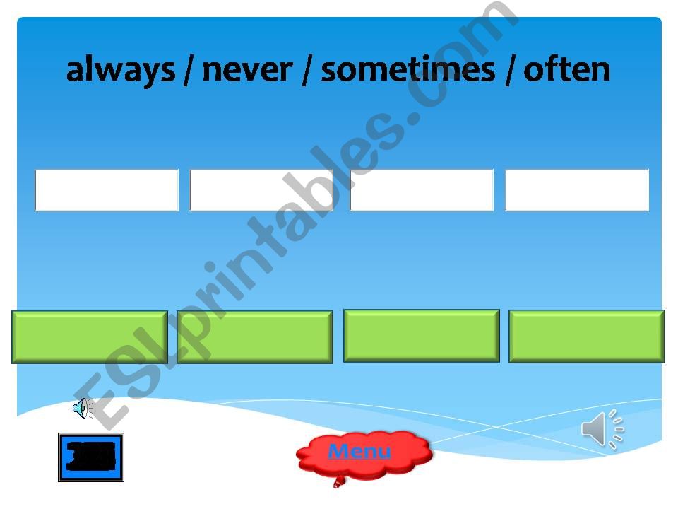 Adverb of frequency Order Game