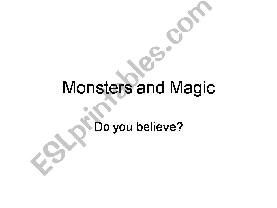 monsters powerpoint