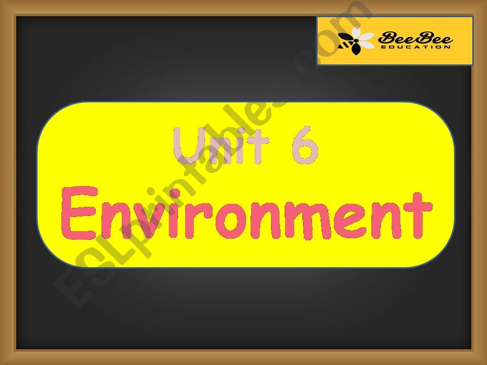 Environment Vocabulary powerpoint