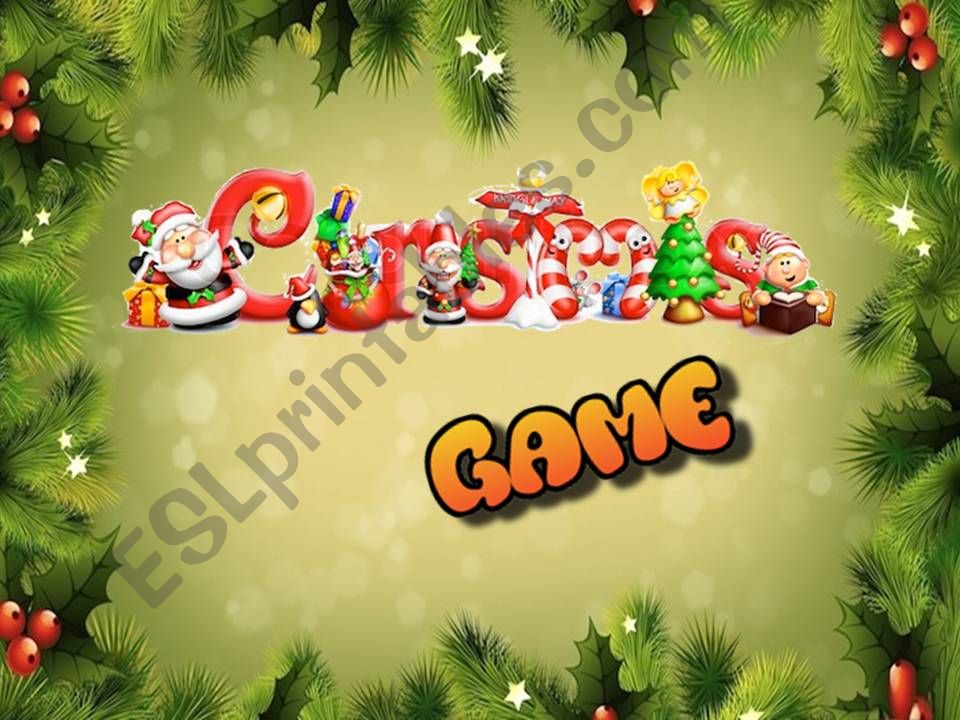 Christmas Vocabulary Game (part 1)