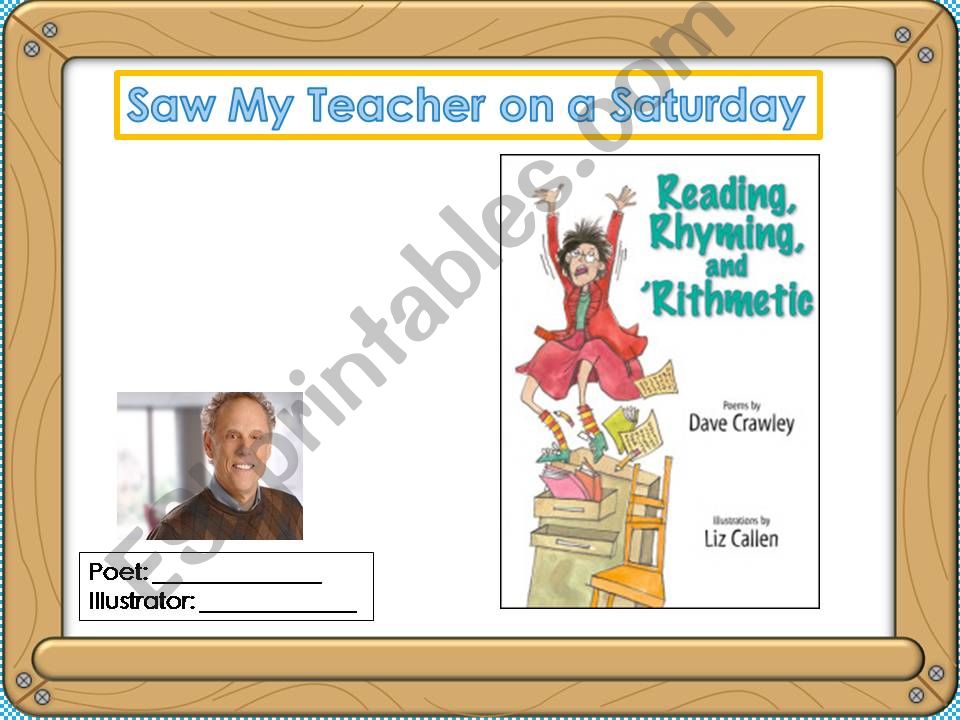 poem: Saw My Teacher On Saturday