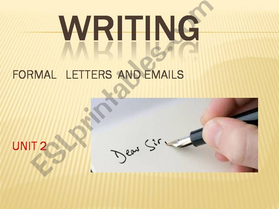 How to write a formal letter or email