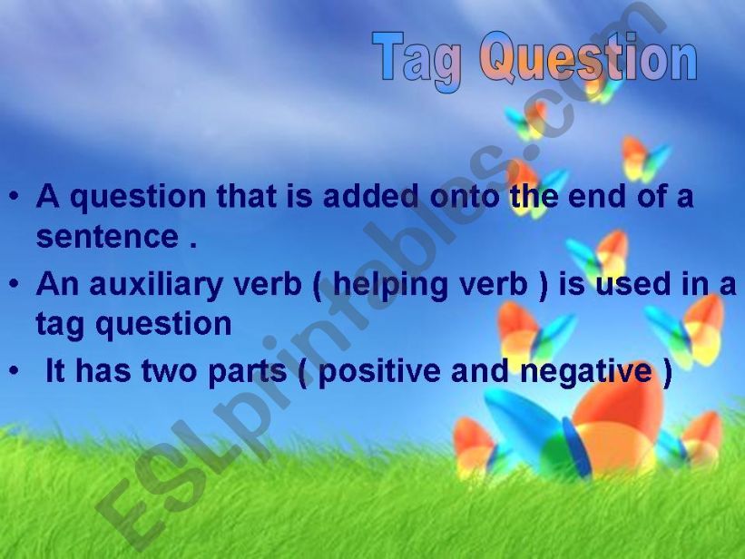 tag questions powerpoint