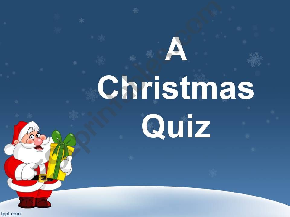A Christmas quiz (first part) powerpoint