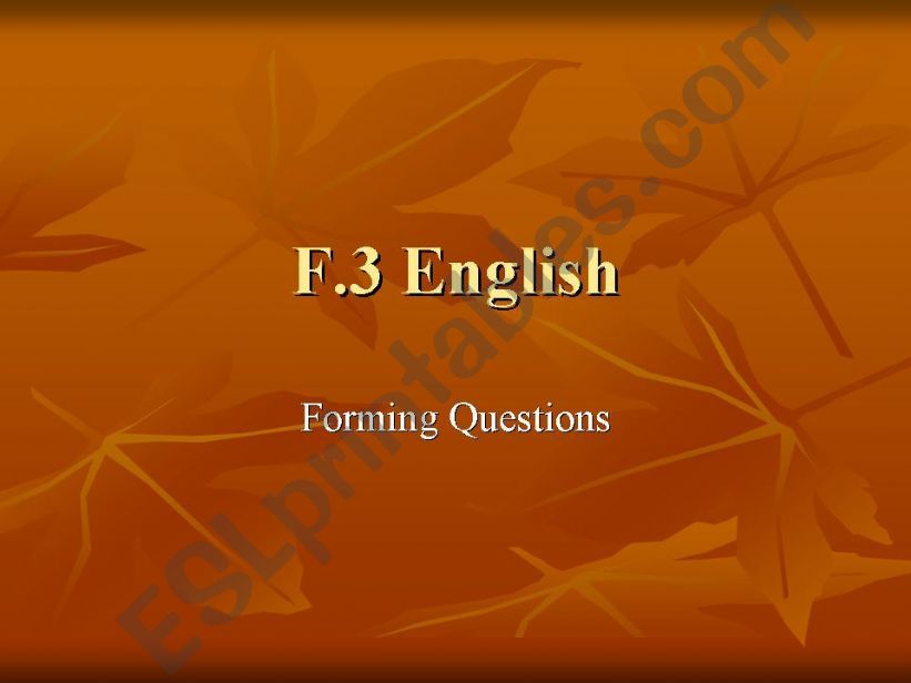 questions powerpoint