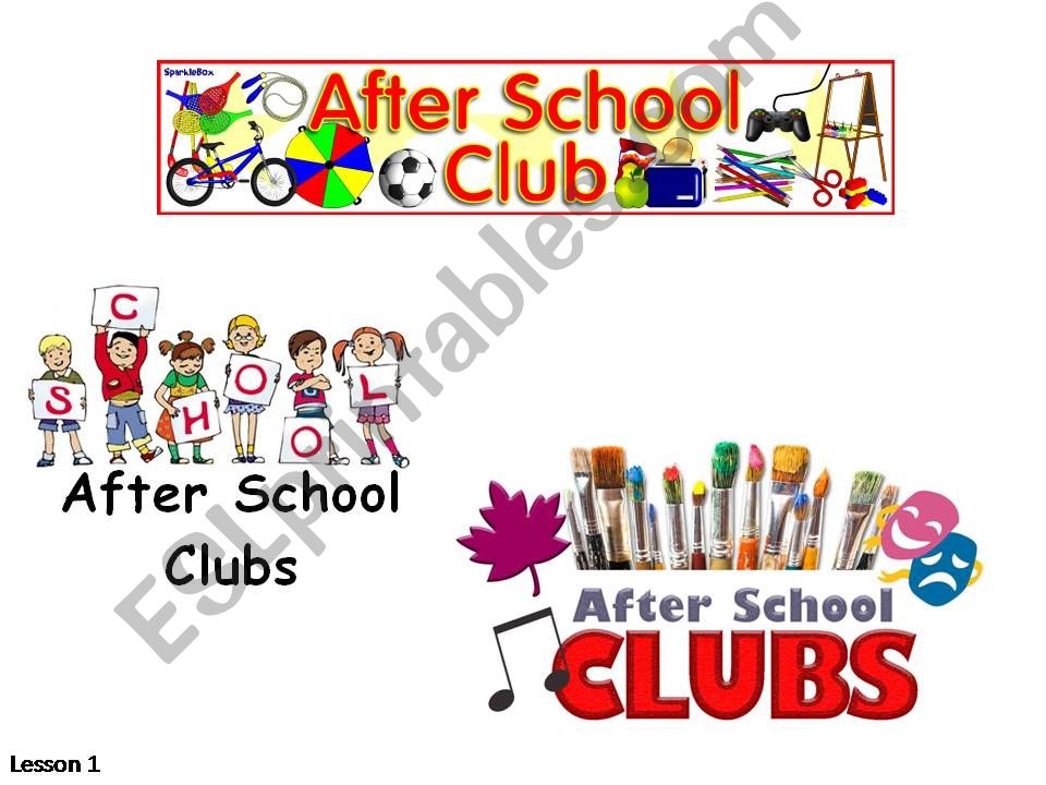 after school clubs  powerpoint