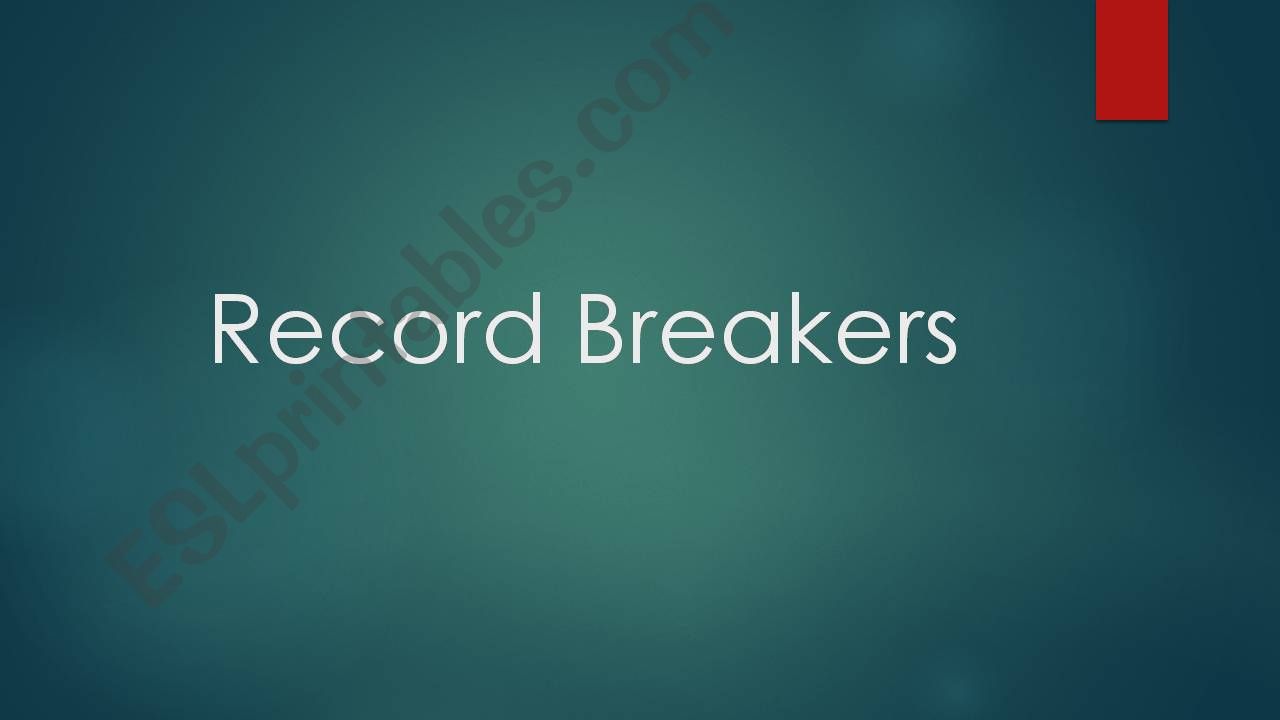 Record Breakers - Conversation