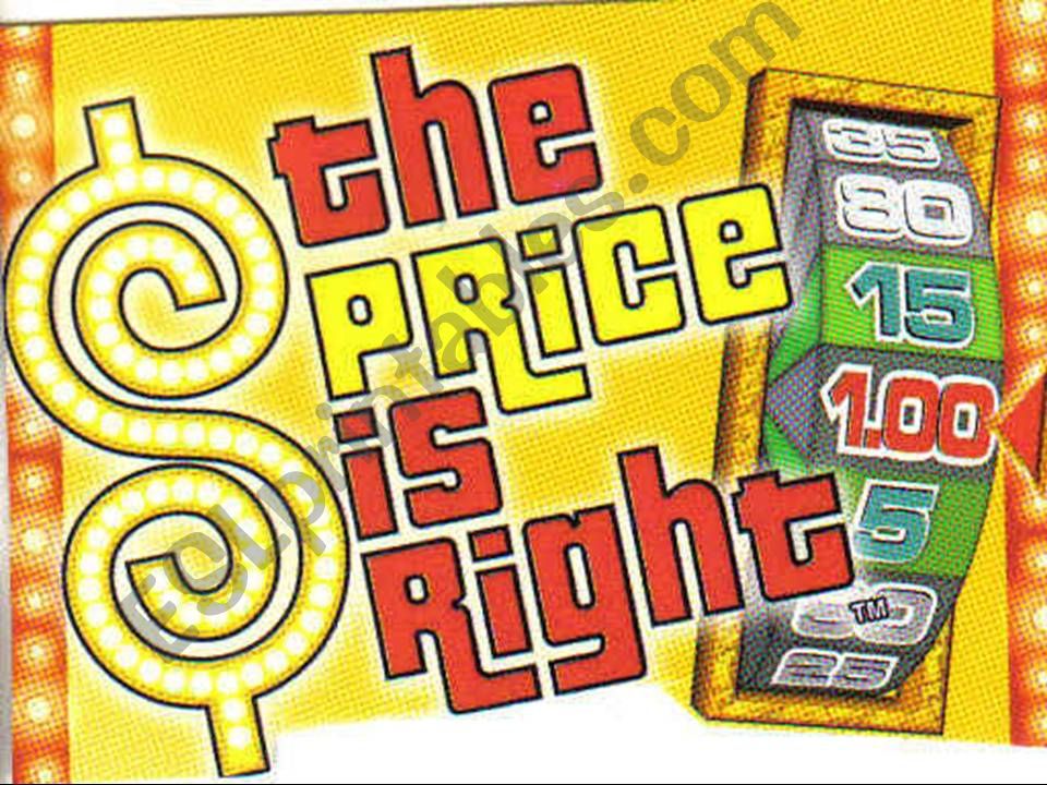 THE PRICE IS RIGHT - appliances