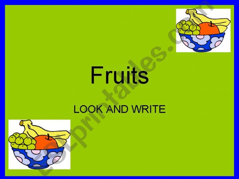 FRUITS  powerpoint