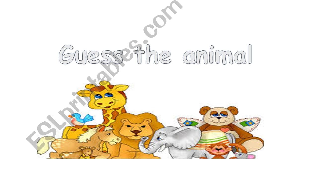 Guess the Animal powerpoint
