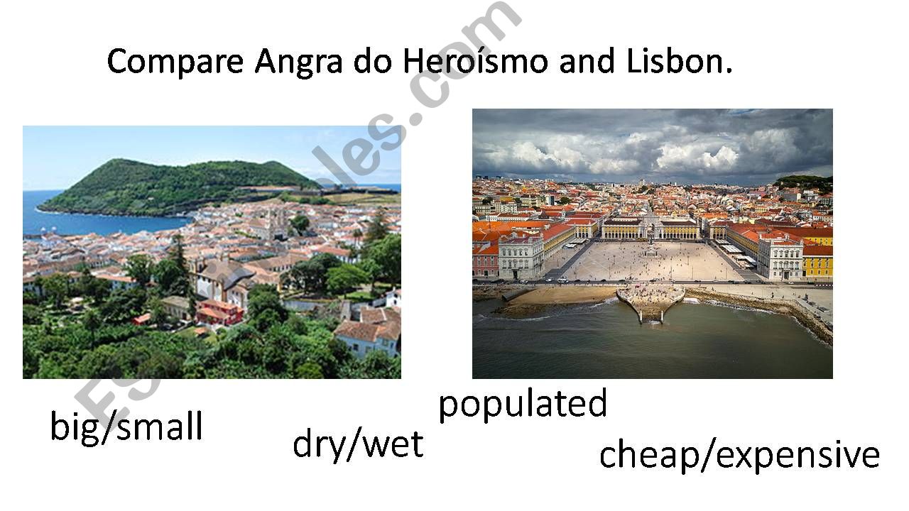 Comparing cities and towns powerpoint