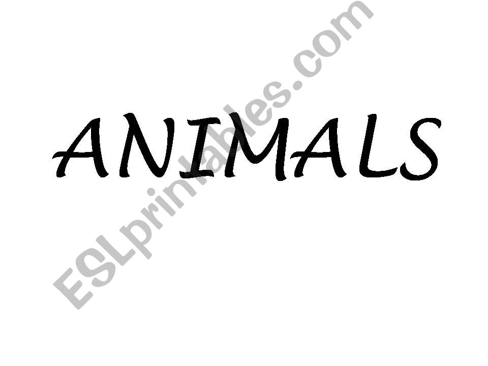 Animals powerpoint