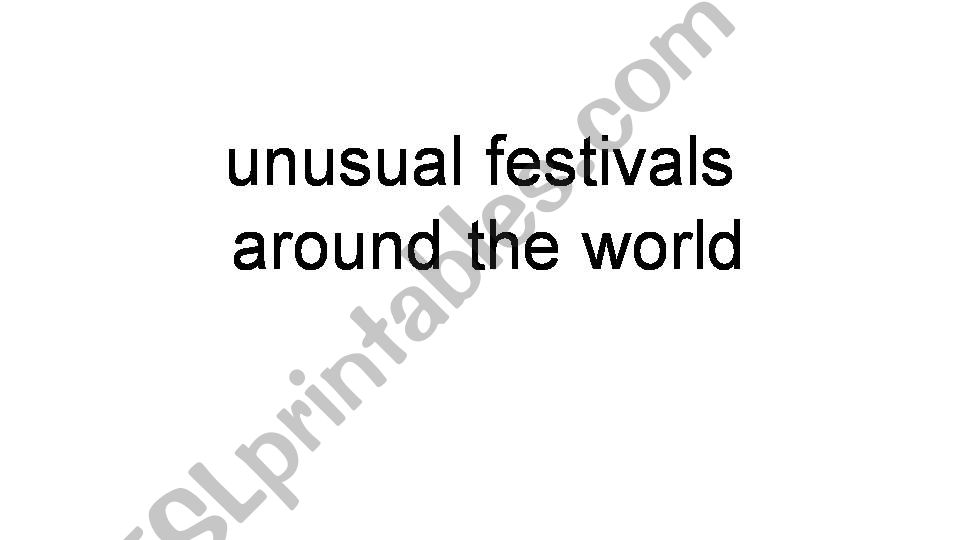 Odd Festivals powerpoint