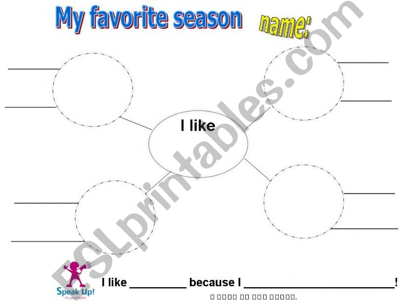 my favorite season brainstorming map