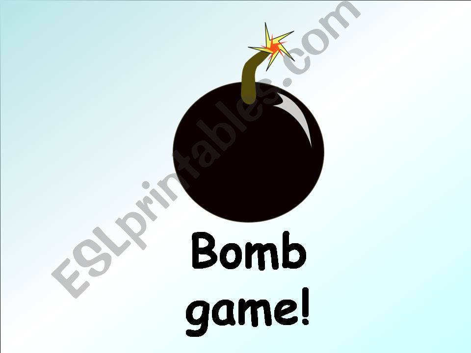 To be going to and Present Continuous bomb game Part 1
