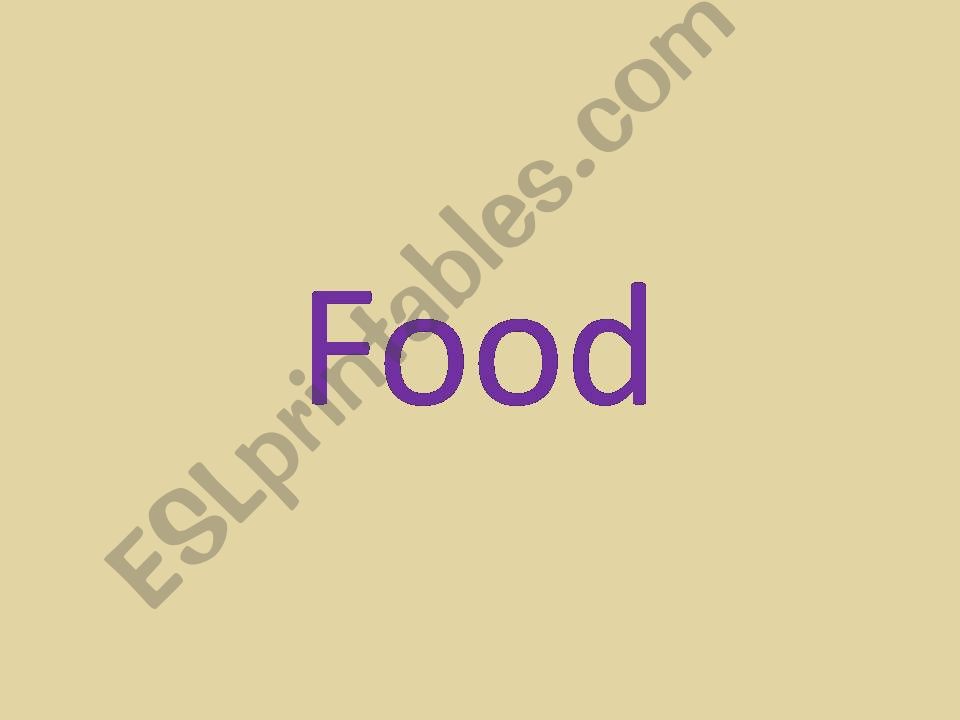 Food and drinks powerpoint
