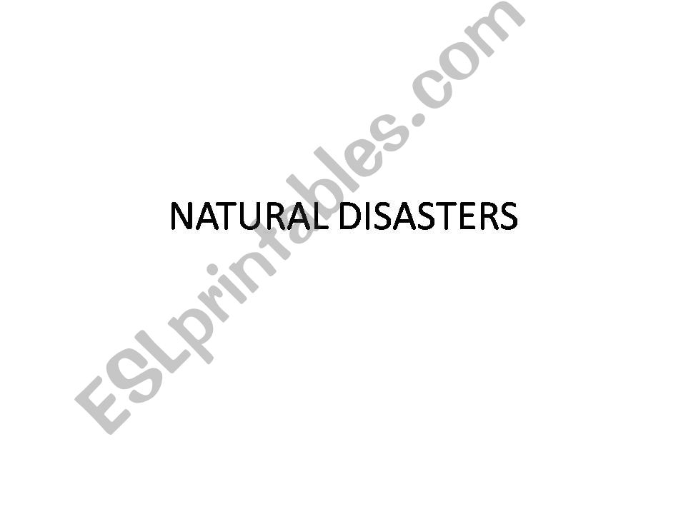 Natural Disasters powerpoint