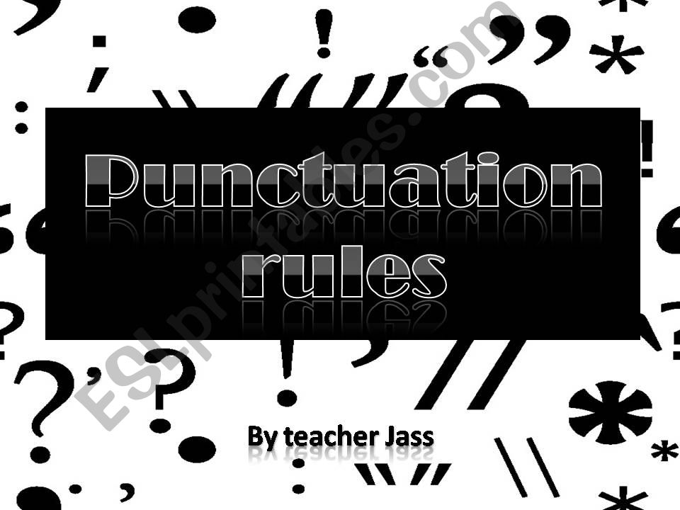 Punctuation rules powerpoint