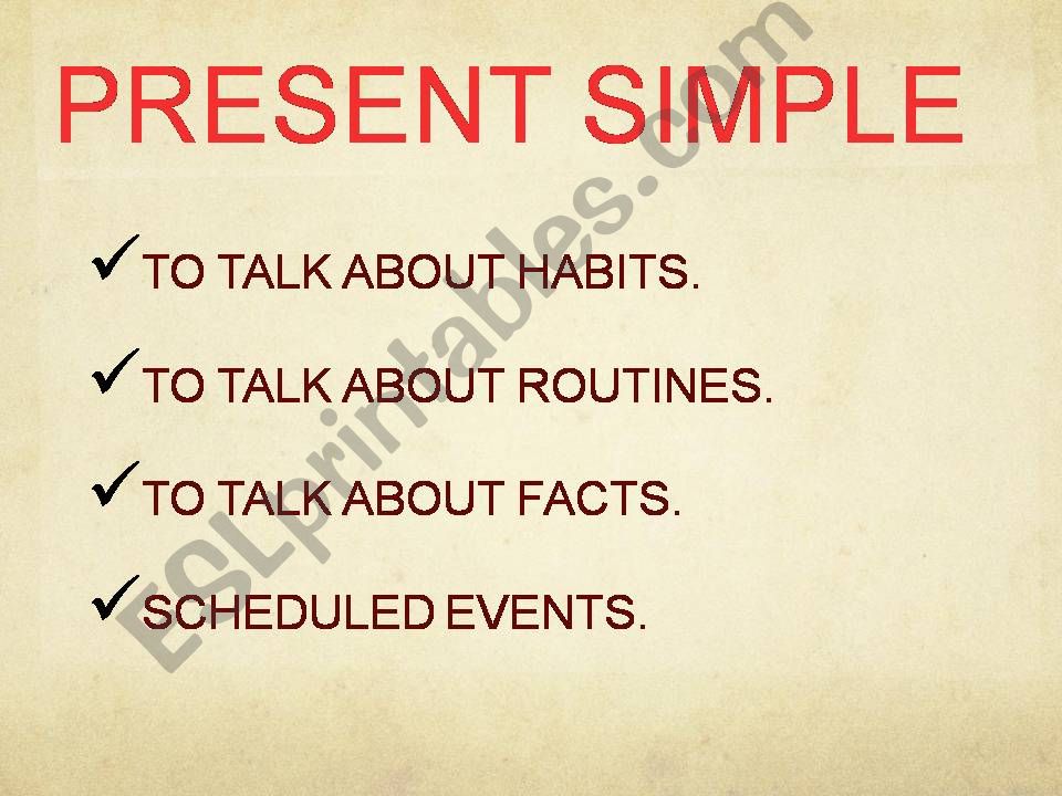 Present Simple powerpoint