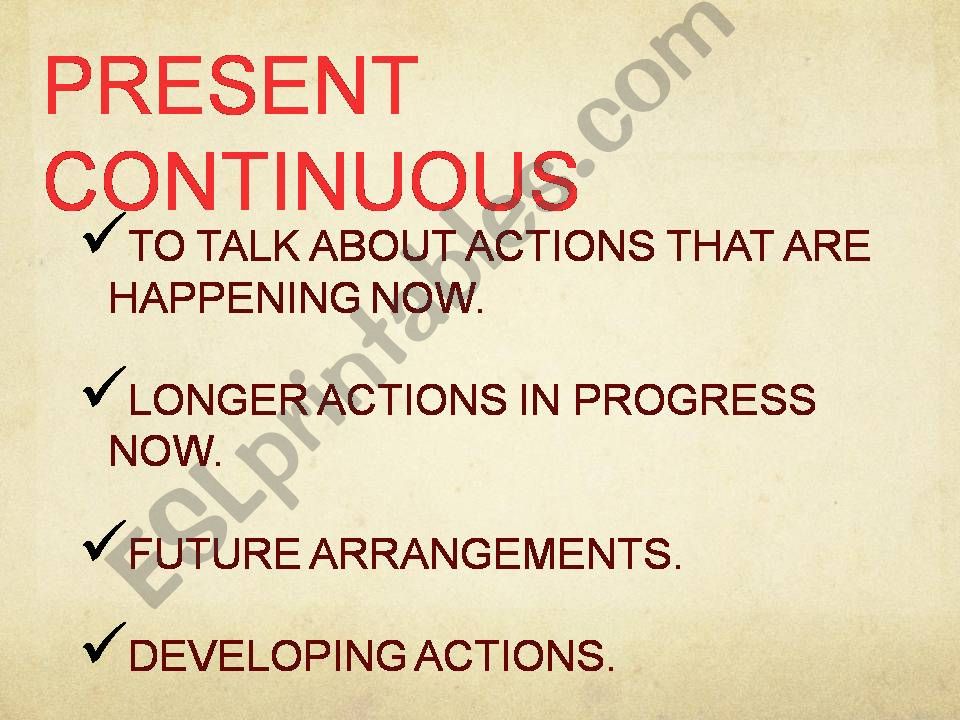 Present Continuous powerpoint