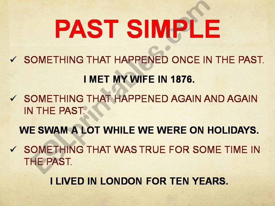 Past Simple powerpoint