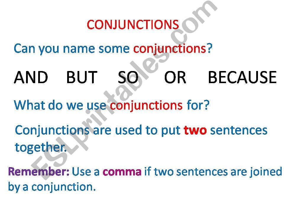 Conjunctions powerpoint