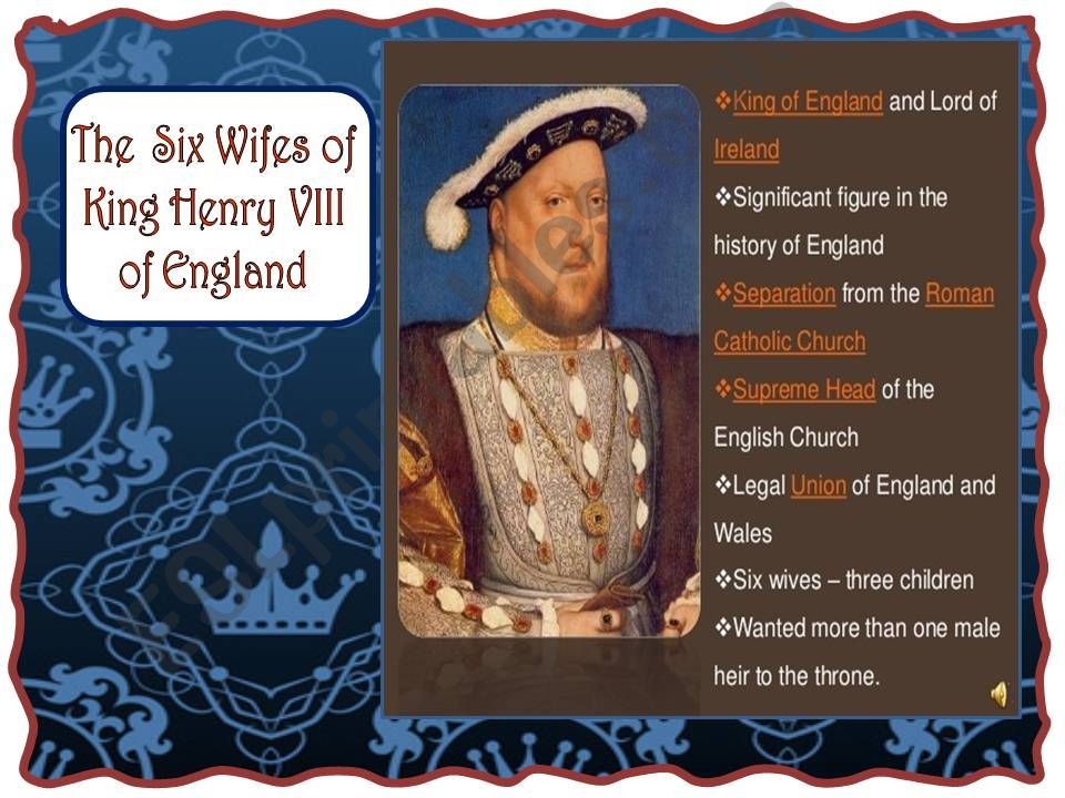 The Wives of King Henry VIII powerpoint