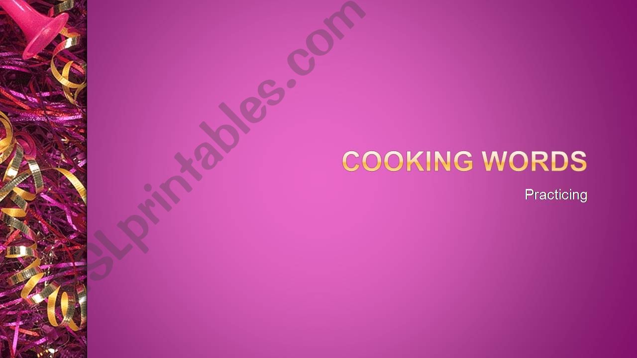 Cooking words powerpoint