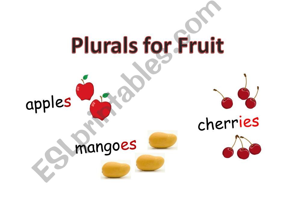 plurals for fruit powerpoint