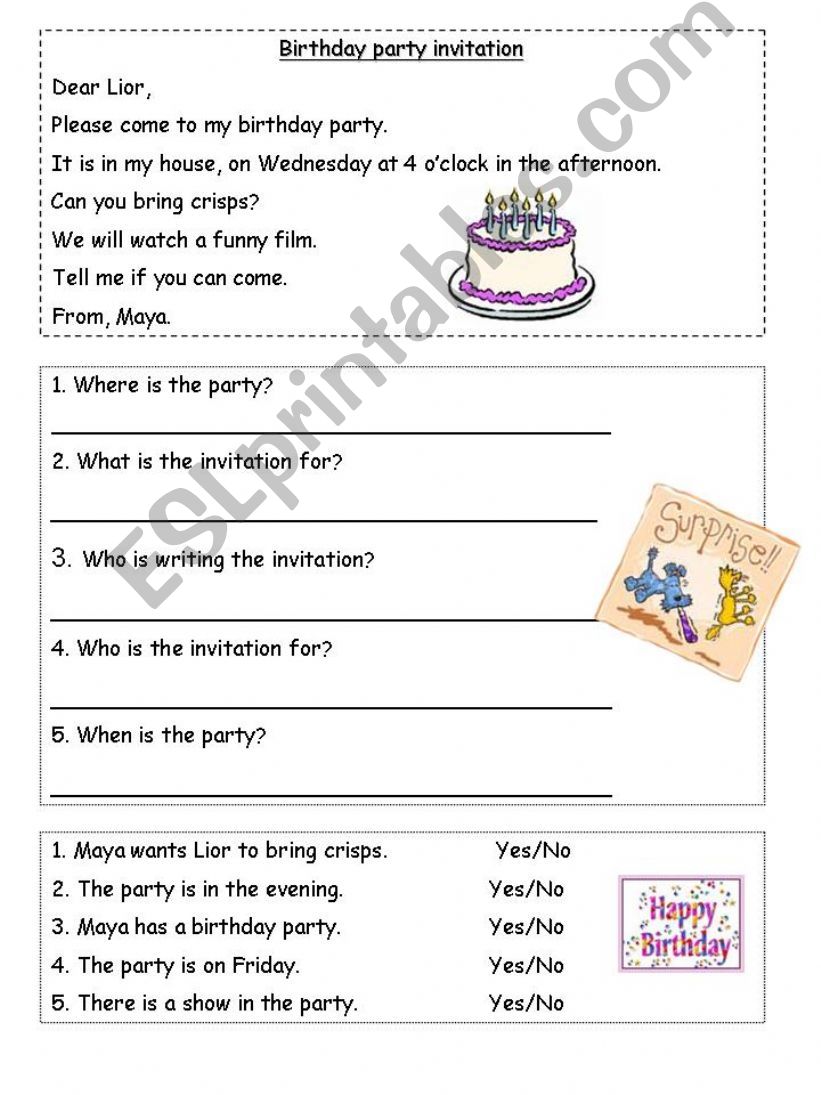 A birthday Invitation.. powerpoint