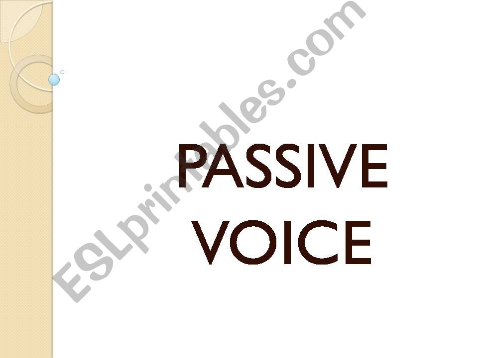 PASSIVE powerpoint