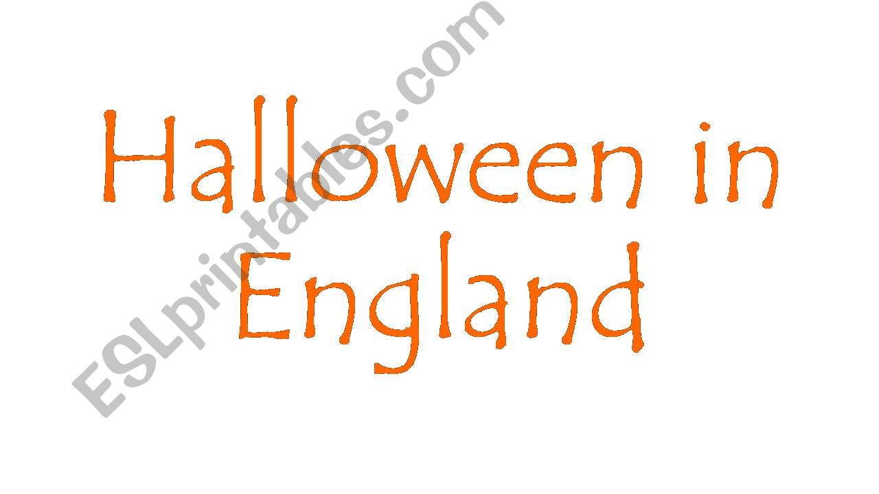 Halloween in England powerpoint