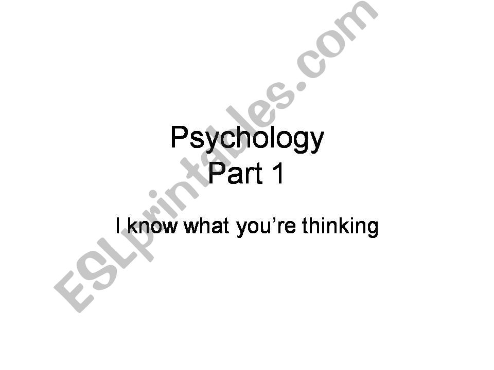 psychology powerpoint