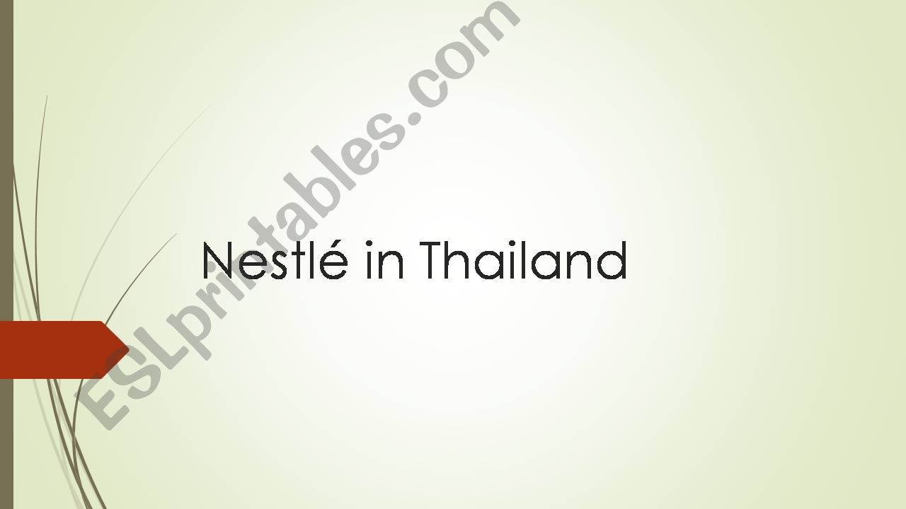 Nestle in Thailand powerpoint