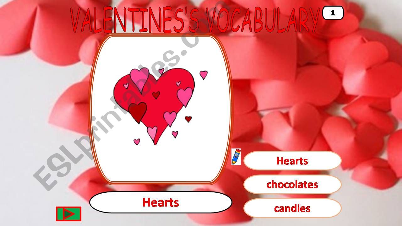 valentines vocabulary powerpoint