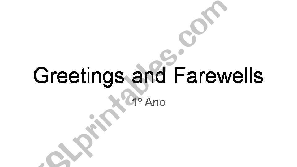 GREETINGS AND FAREWELLS powerpoint