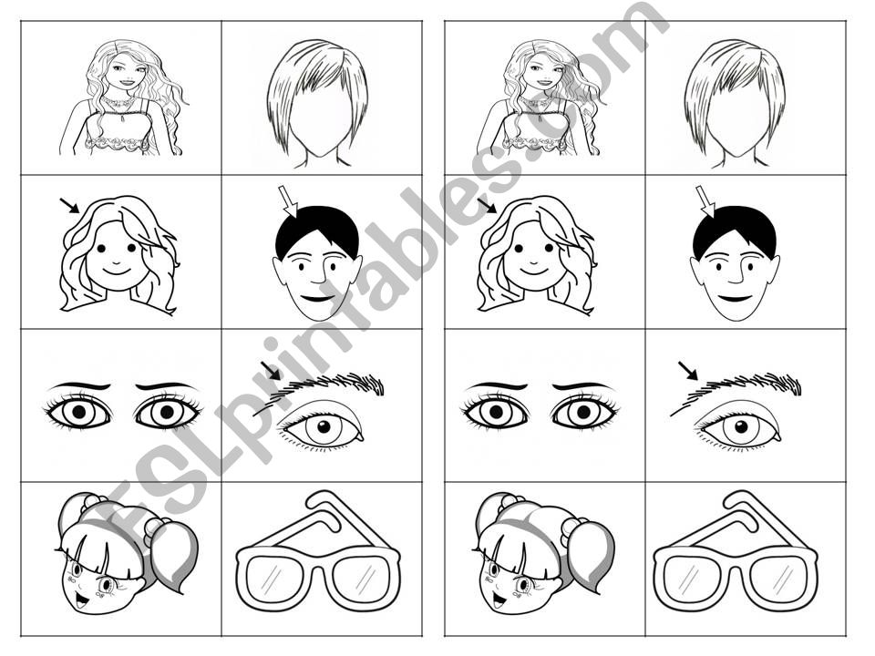 Vocabulary (hair, eyes, ...) powerpoint