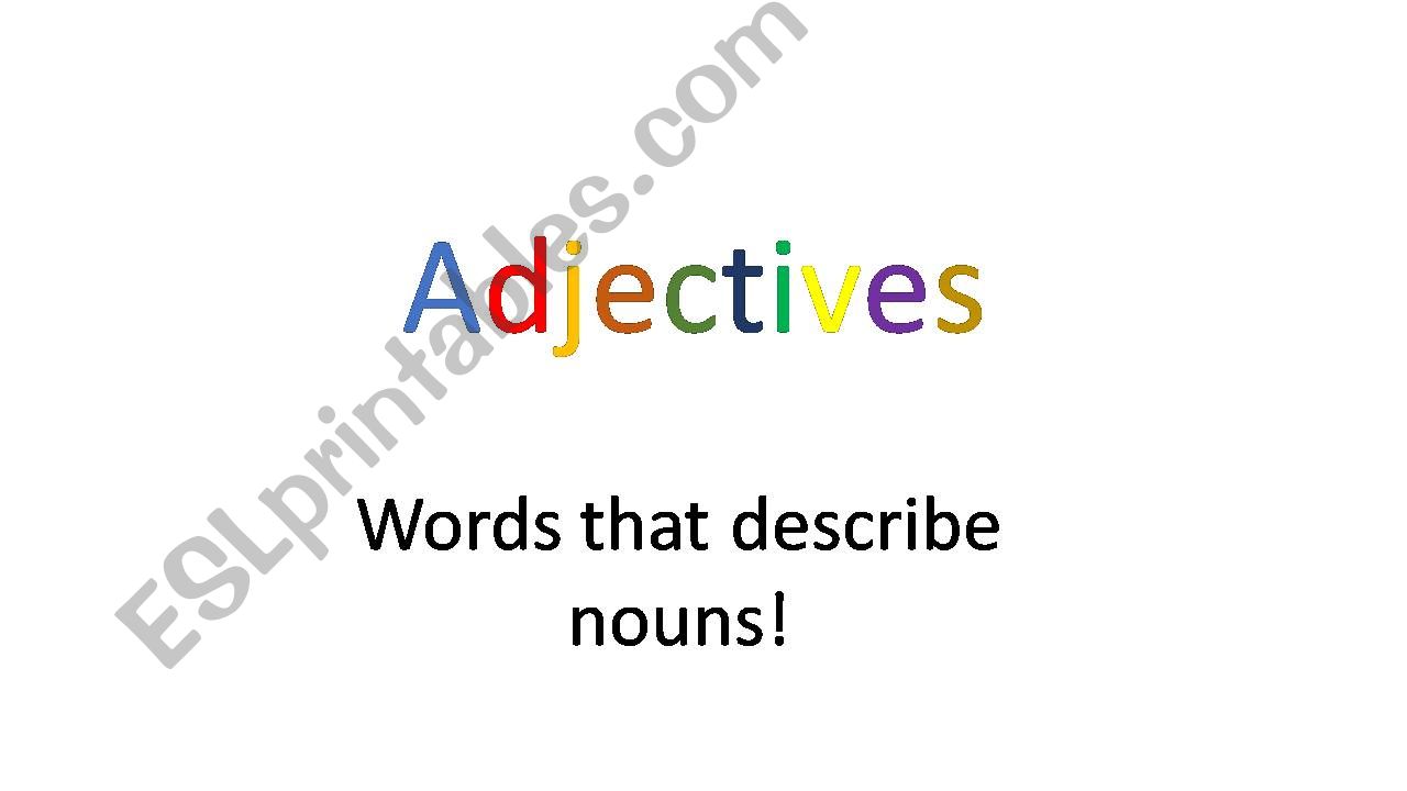 Adjectives powerpoint