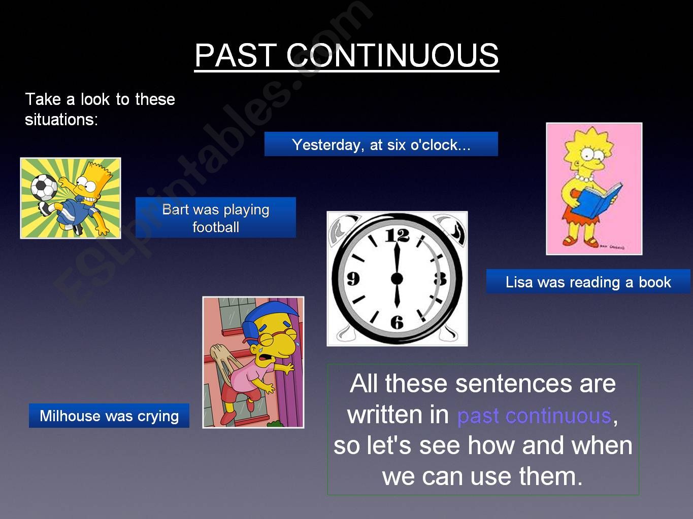 Past Continuous Explanation powerpoint