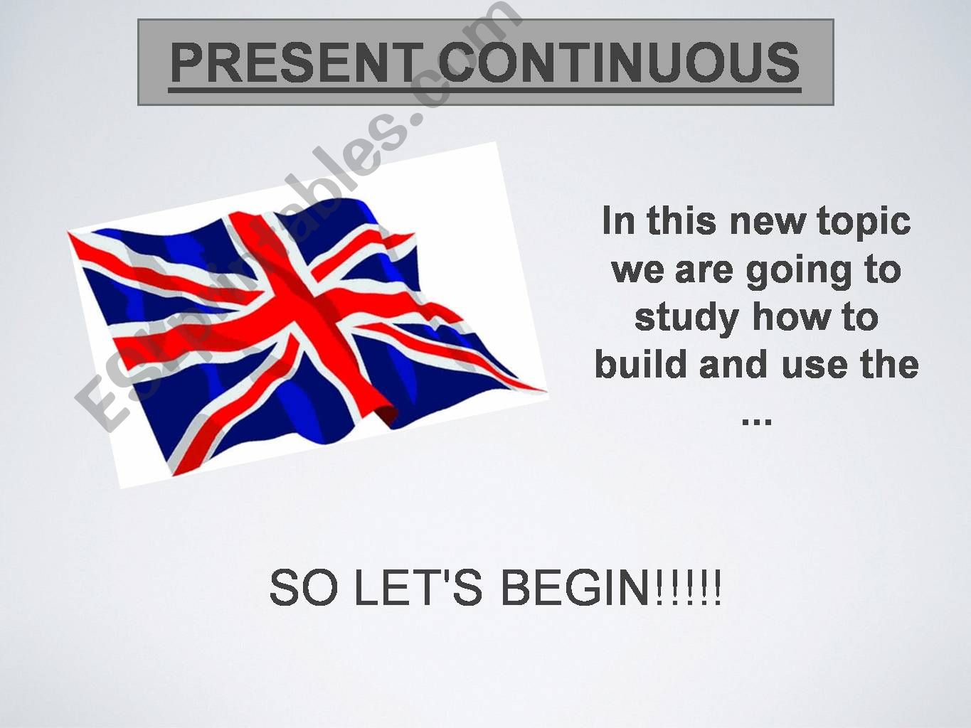 Present continuous  powerpoint