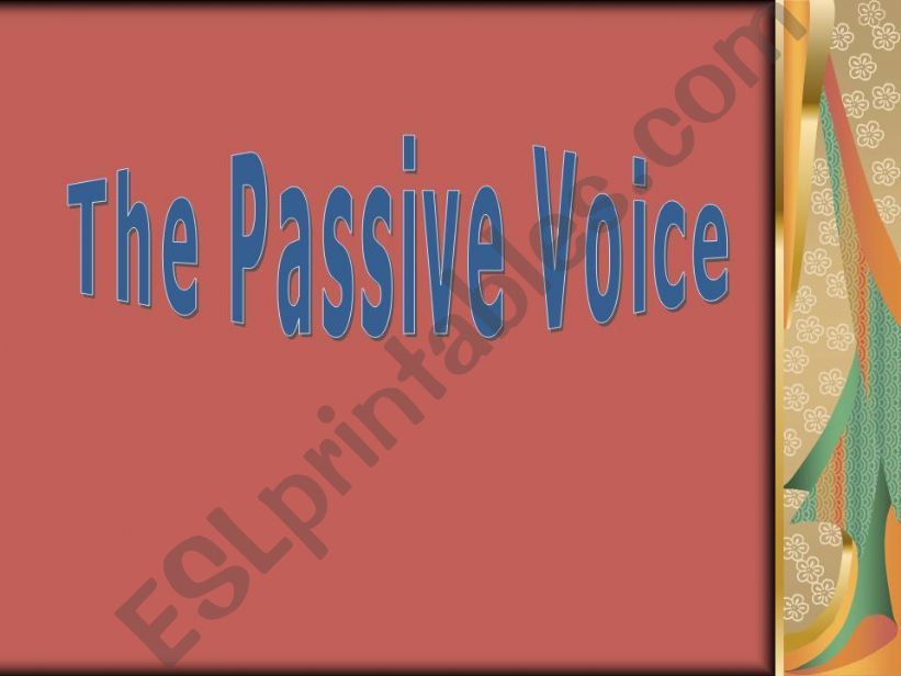PASSIVE VOICE  powerpoint