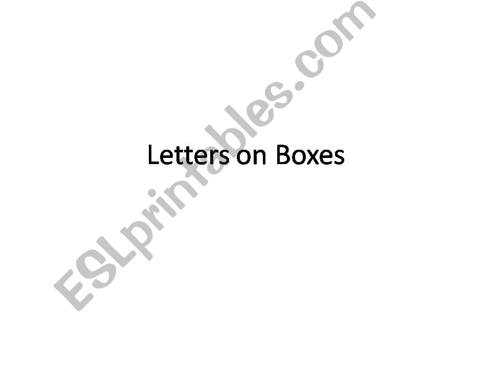 Letters on Boxes powerpoint